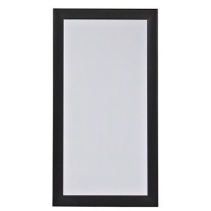 Spejl m/ aluminium ramme matsort 48x88cm