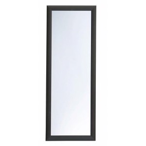 Spejl m/ aluminium ramme matsort 48x128cm