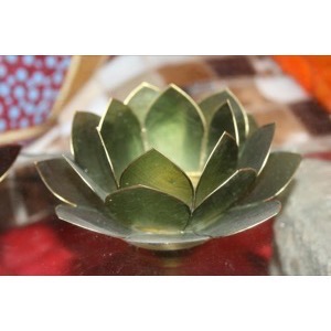 Lotus Blomst Olive Green
