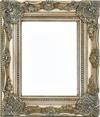 Sølv spejl facetslebet let barok 27x32cm - Se flere Sølvspejle