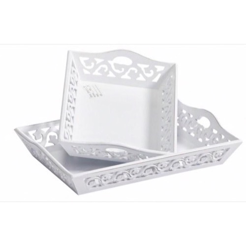 Bakker sæt af 2 hvide 46x32x8cm