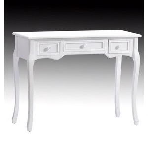 Konsolbord hvidt 3 skuffer 100x78x41cm - Se flere hvide møbler og spejle