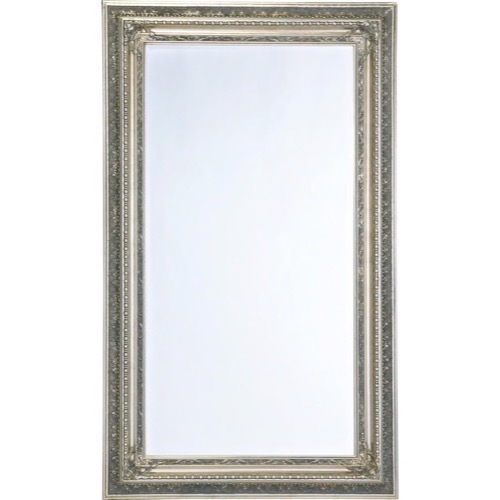 Sølv spejl facetslebet barok 120x200cm - Se flere Store Sølvspejle