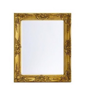 Guld spejl facetslebet let barok 54x64cm - Se mange Guldspejle