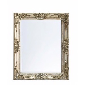 Sølv spejl facetslebet let barok 54x64cm - Se flere Sølvspejle