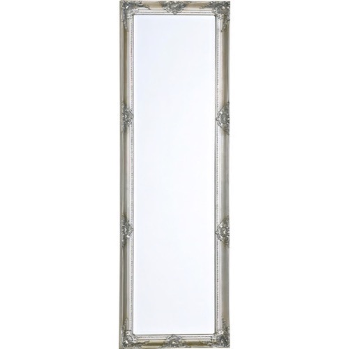 Sølv spejl facetslebet let barok ramme 55x170cm - Se flere Sølvspejle