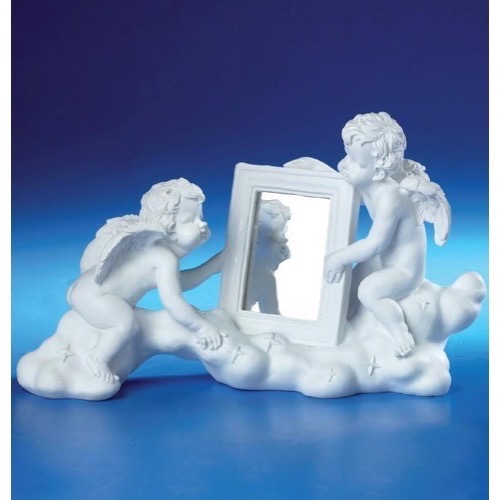 Engle 2 siddende m/ spejl 