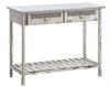 Konsolbord m/ metalplade 100x80x44cm antik look hvidgrå - Se flere Hvide møbler og Spejle