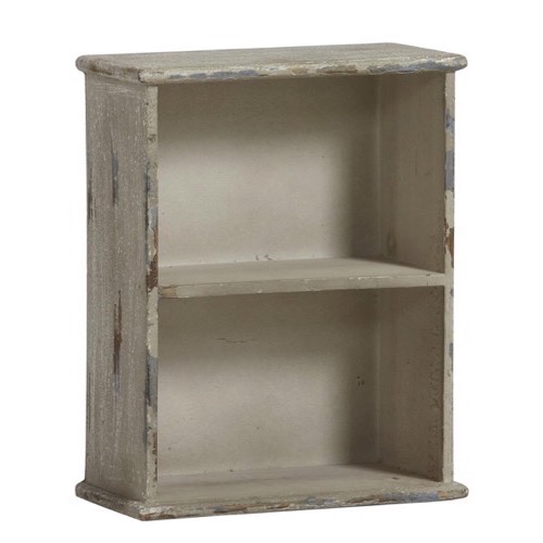  Væg reol 2 rum 30x39x14cm antik look grå blå - Se også Hvide møbler og Spejle