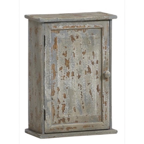  Vægskab 1 låge 1 hylde 28x44x15cm antik look blå - Se også Hvide møbler og Spejle