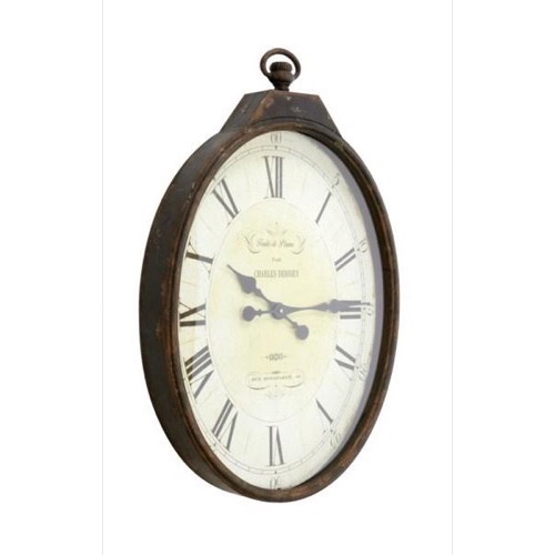 Ur 621 Oval sort/rust antik look slidt metal