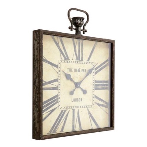 Ur 623 Kvadrat sort/rust retro slidt metal