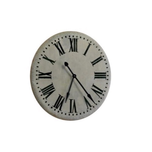 Ur 642 GreyRound 82x6cm grå/rust antik look slidt metal