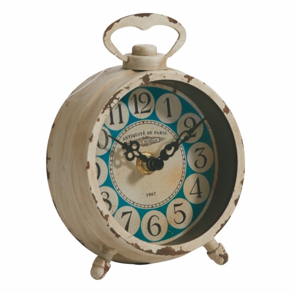 Ur 649 Morgen creme/rust antik look slidt metal - Se flere Metal ure og Spejle