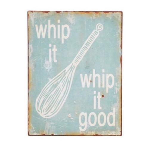 Metal skilt Whip It - Whip It Good 26x35cm