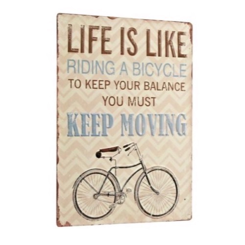 Metal skilt Life Is Like Riding A Bicycle 26x35cm