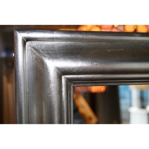 Sølv spejl enkel ramme facetslebet 60x150cm - Se flere Sølvspejle og Hvide møbler