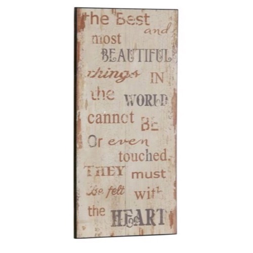 Træ skilt 30x60cm The Best And Most Beautiful Things In The World.... - Se Skilte og Spejle