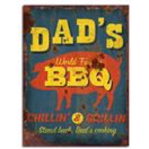 Træ skilt 30x40cm Dads BBQ - Se flere Træ skilte