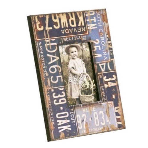 Fotoramme træ NUMMERPLADE 18x23cm - Se Hvide møbler og Spejle