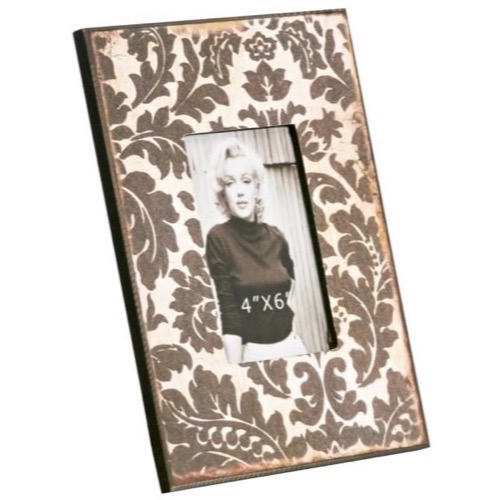 Fotoramme træ Sorte Blomster 21x28cm