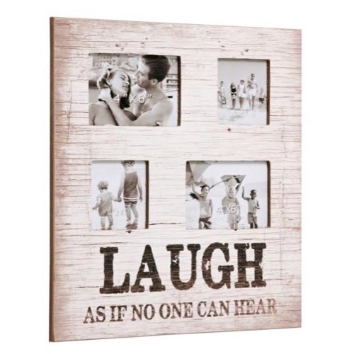 Fotoramme træ 4 fotos LAUGH 40x40cm - Se også Hvide møbler og Spejle