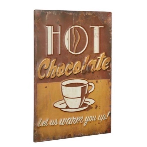 Metal skilt Hot Chocolate 30x40cm