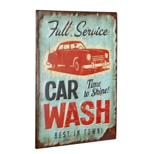 Metal skilt Full Service CAR WASH 30x40cm