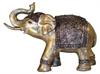 Elefant i polyresin varm sølv  h:14cm
