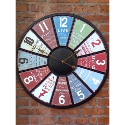 Ur 304 Wheel of Fortune antik look slidt metal - Se flere Ure og Spejle