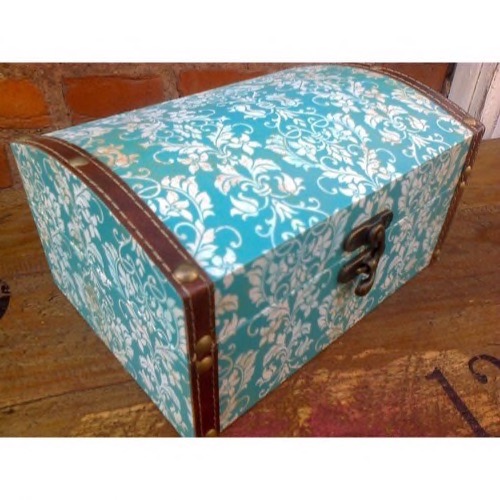 Skrin Barok mønster buet låg stor 23x12x16cm