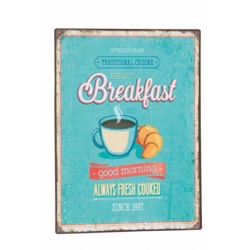 Metal skilt Welcome - Traditional Cuisine 26x35cm