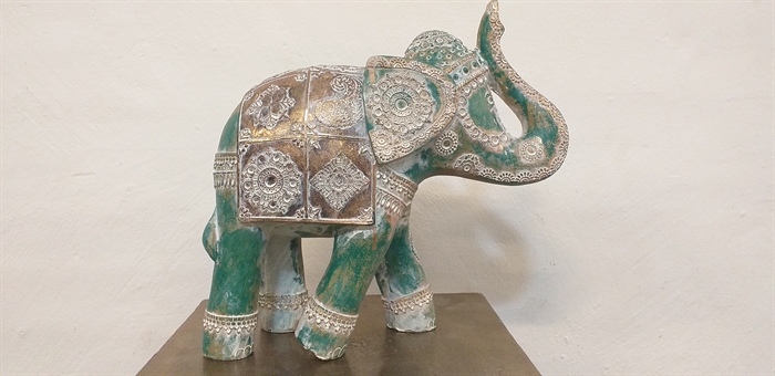 Elefant polyresin flere farver h:30cm