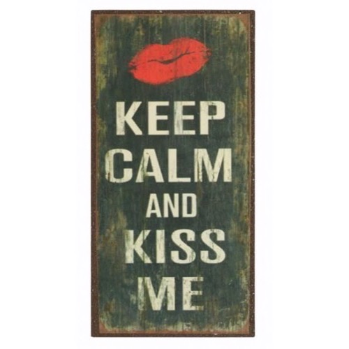 Magnet skilt 5x10cm Keep Calm and Kiss Me