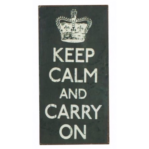 Magnet skilt 5x10cm Keep Calm and Carry On