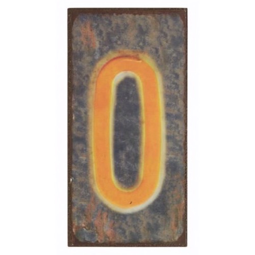 magnet skilt 5x10cm tallet 0 - Se flere Magneter og Skilte
