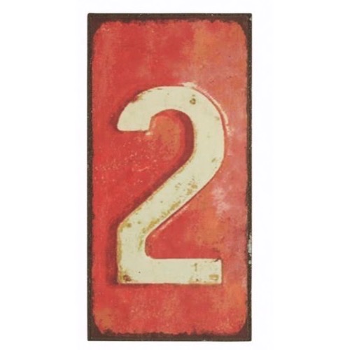 magnet skilt 5x10cm tallet 2 - Se flere Magneter og Skilte