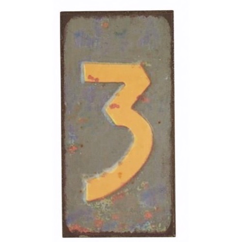 magnet skilt 5x10cm tallet 3 - Se flere Magneter og Skilte