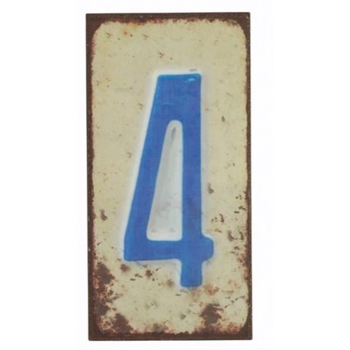 magnet skilt 5x10cm tallet 4 - Se flere Magneter og Skilte