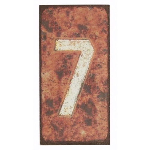 magnet skilt 5x10cm tallet 7 - Se flere Magneter og Skilte