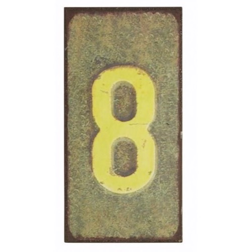 magnet skilt 5x10cm tallet 8 - Se flere Magneter og Skilte