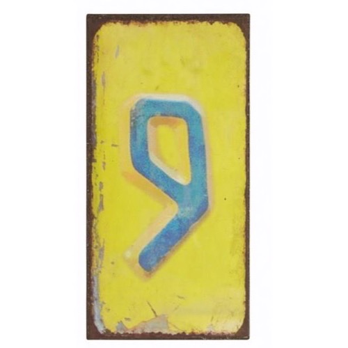 magnet skilt 5x10cm tallet 9 - Se flere Magneter og Skilte