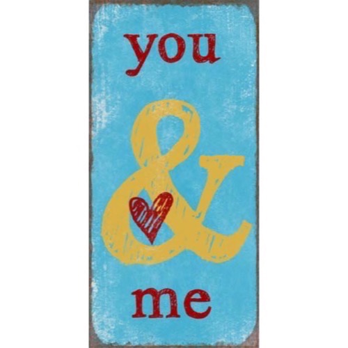 Magnet skilt 5x10cm You And Me