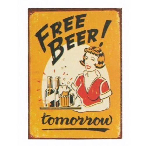 Magnet 5x7cm Free Beer Tomorrow