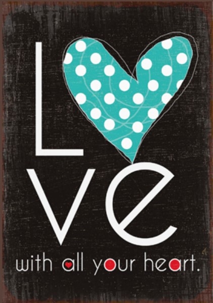 Magnet 5x7cm Love With All Your Heart - Se flere Magneter og Spejle