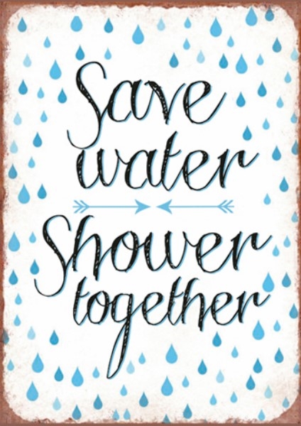 Magnet 5x7cm Save Water Shower Together - Se flere Magneter og Spejle