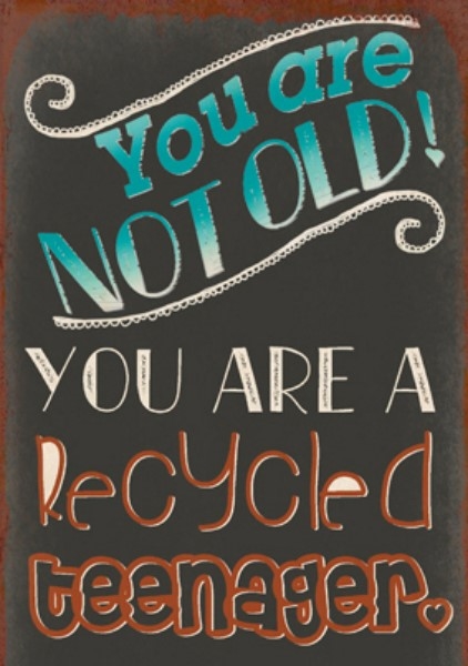 Magnet 5x7cm You Are Not Old You Are A Recycled Teenager - Se flere Magneter og Spejle