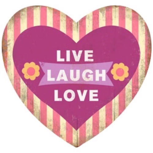 Magnet 8x8cm Live Laugh Love