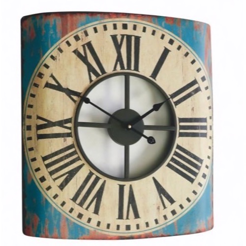 Ur 21014 Blue Roman antik look slidt metal 44x49x7cm - Se flere Ure og Spejle