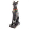 Egyptisk kat Bast i sort/guldfarvet poly h:20cm - Se flere Katte figurer og Spejle